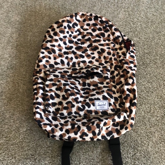 herschel backpack leopard print